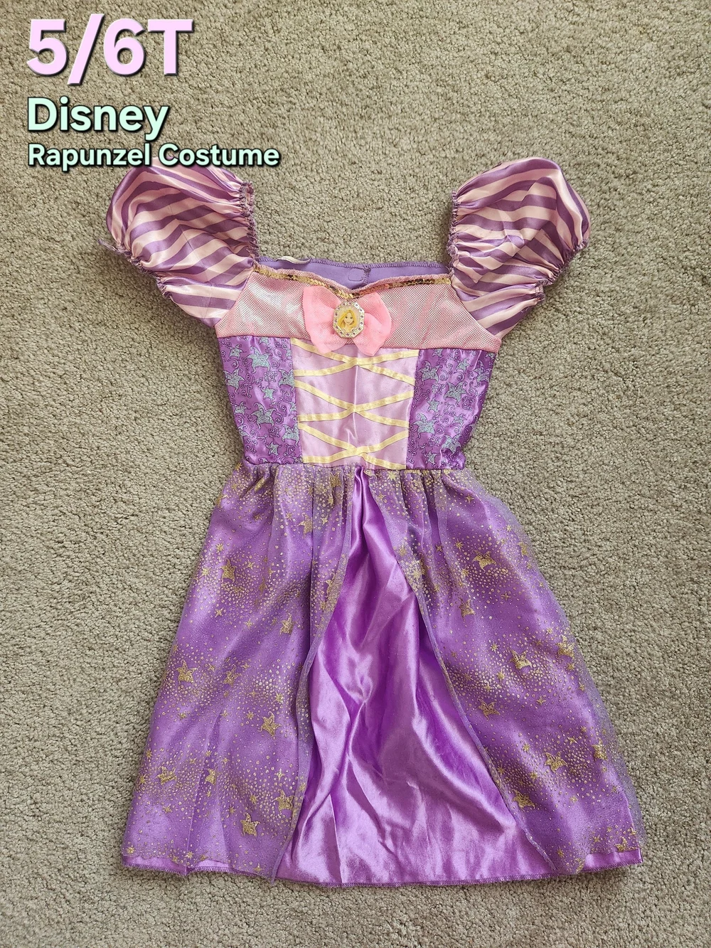 Disney Rapunzel Girls Dress Halloween Costume - 5T / 6T